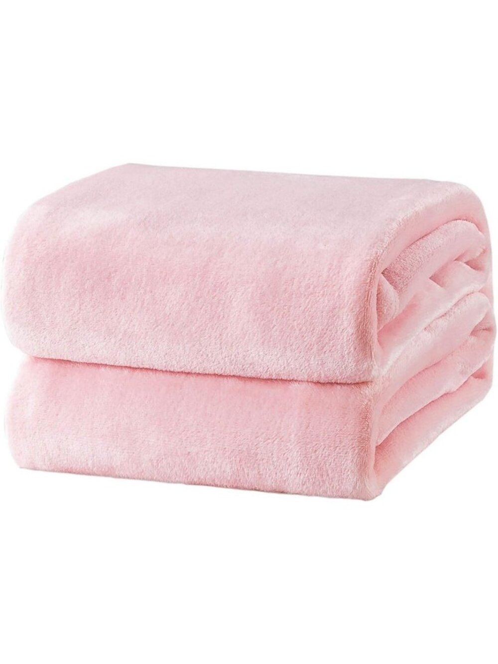 Cozy Pink Fleece Blanket Queen Size - Soft Lightweight Plush Throw 90x90 inches